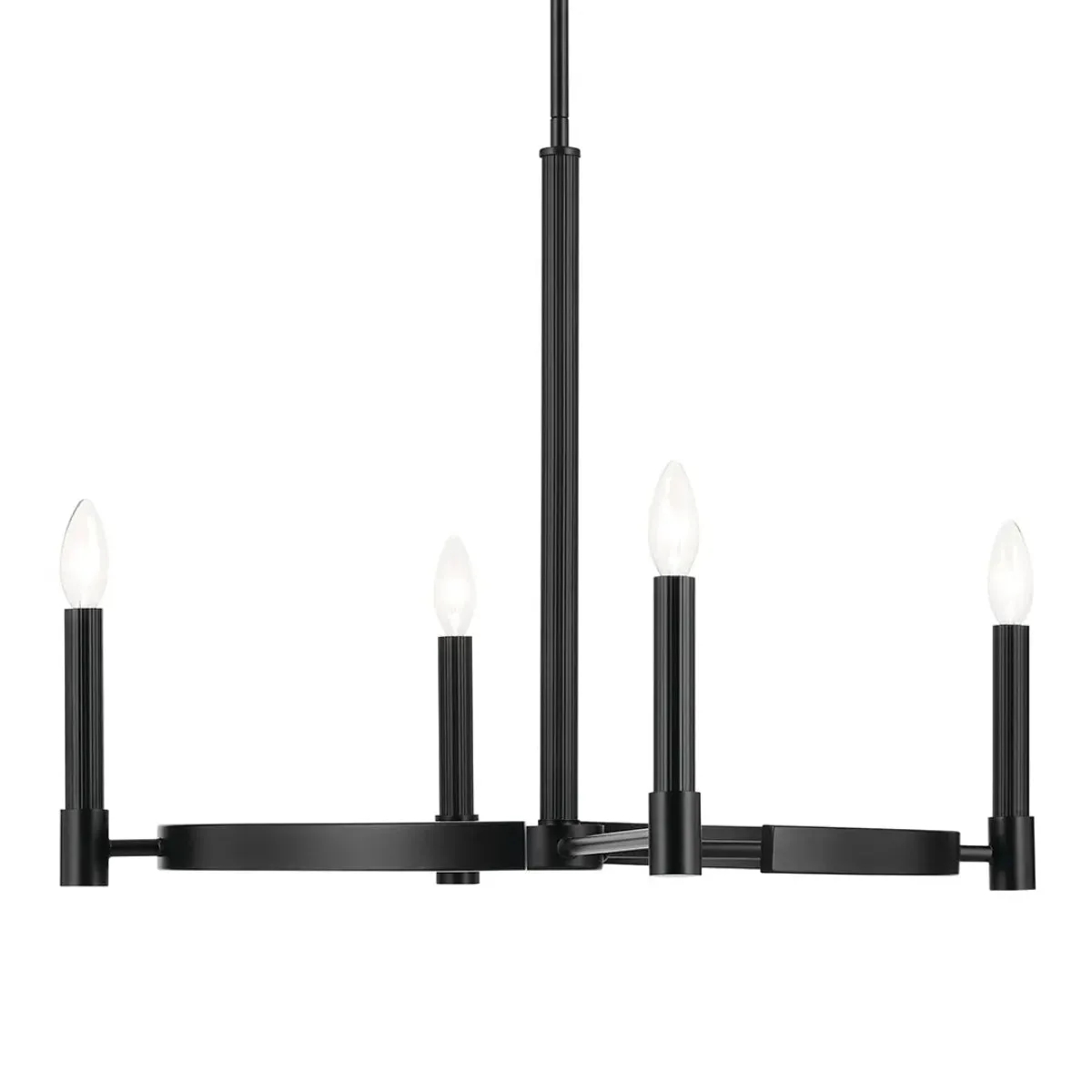 Tolani 26" 4-Light Chandelier, Black Finish