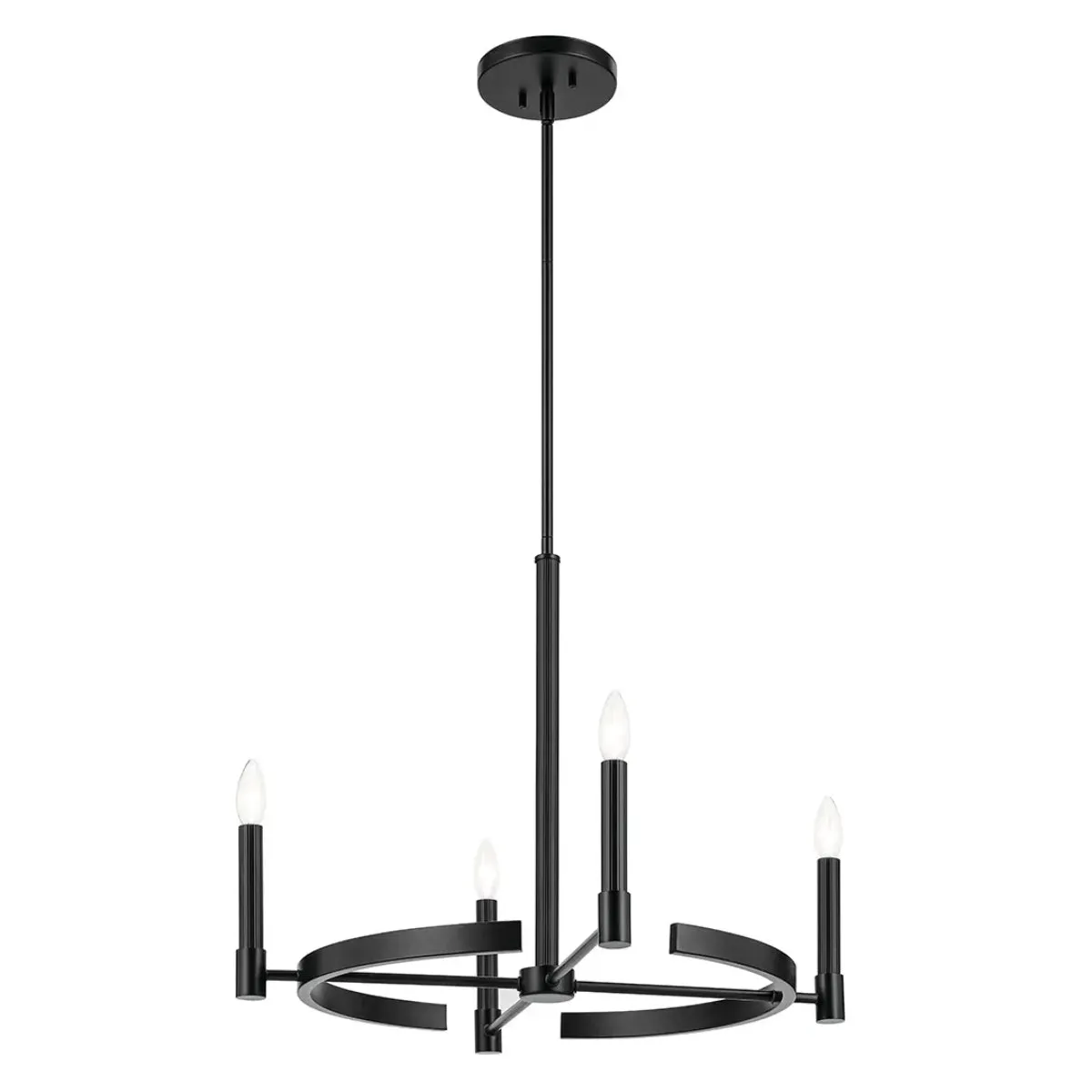 Tolani 26" 4-Light Chandelier, Black Finish