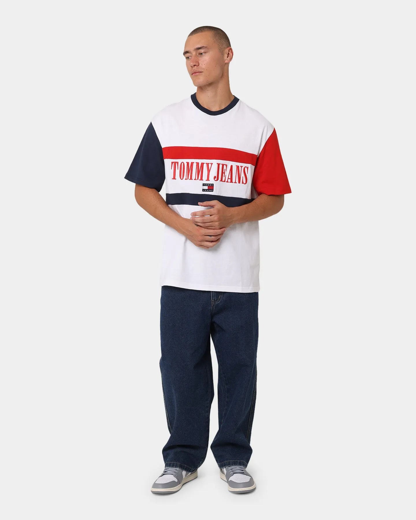 Tommy Jeans TJM Skater Archive Block T-Shirt White
