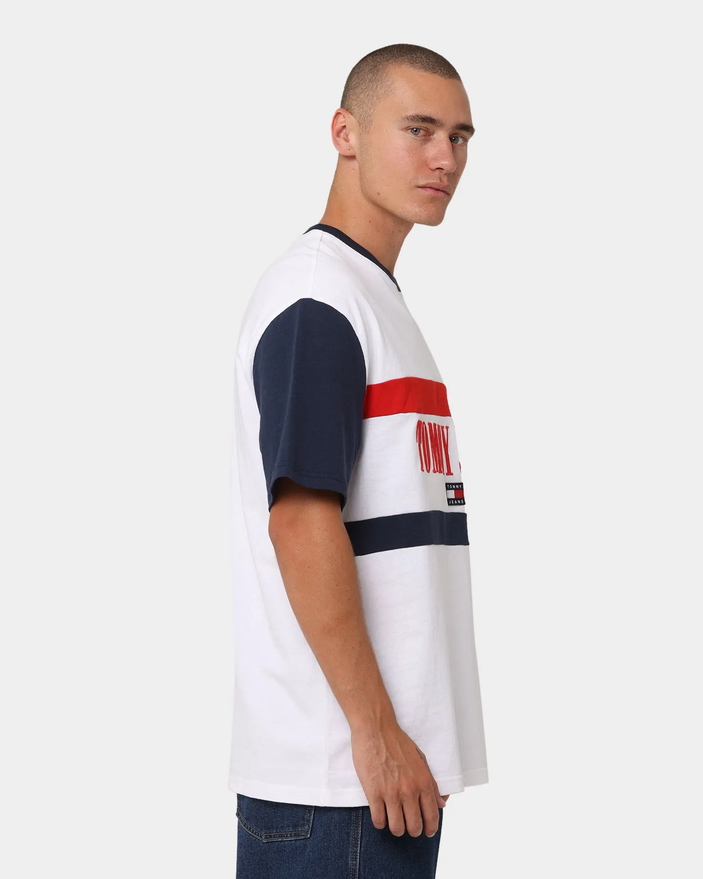 Tommy Jeans TJM Skater Archive Block T-Shirt White