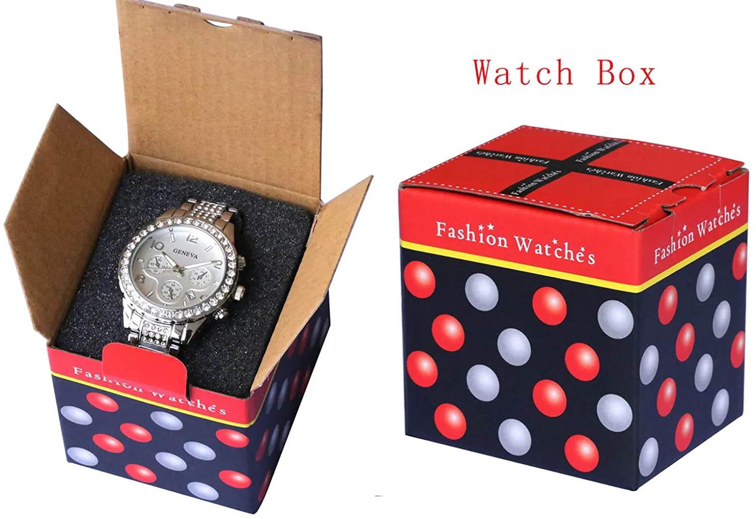 Unisex Luxury Pave Floating Crystal Quartz Silver Stainless Steel Watch