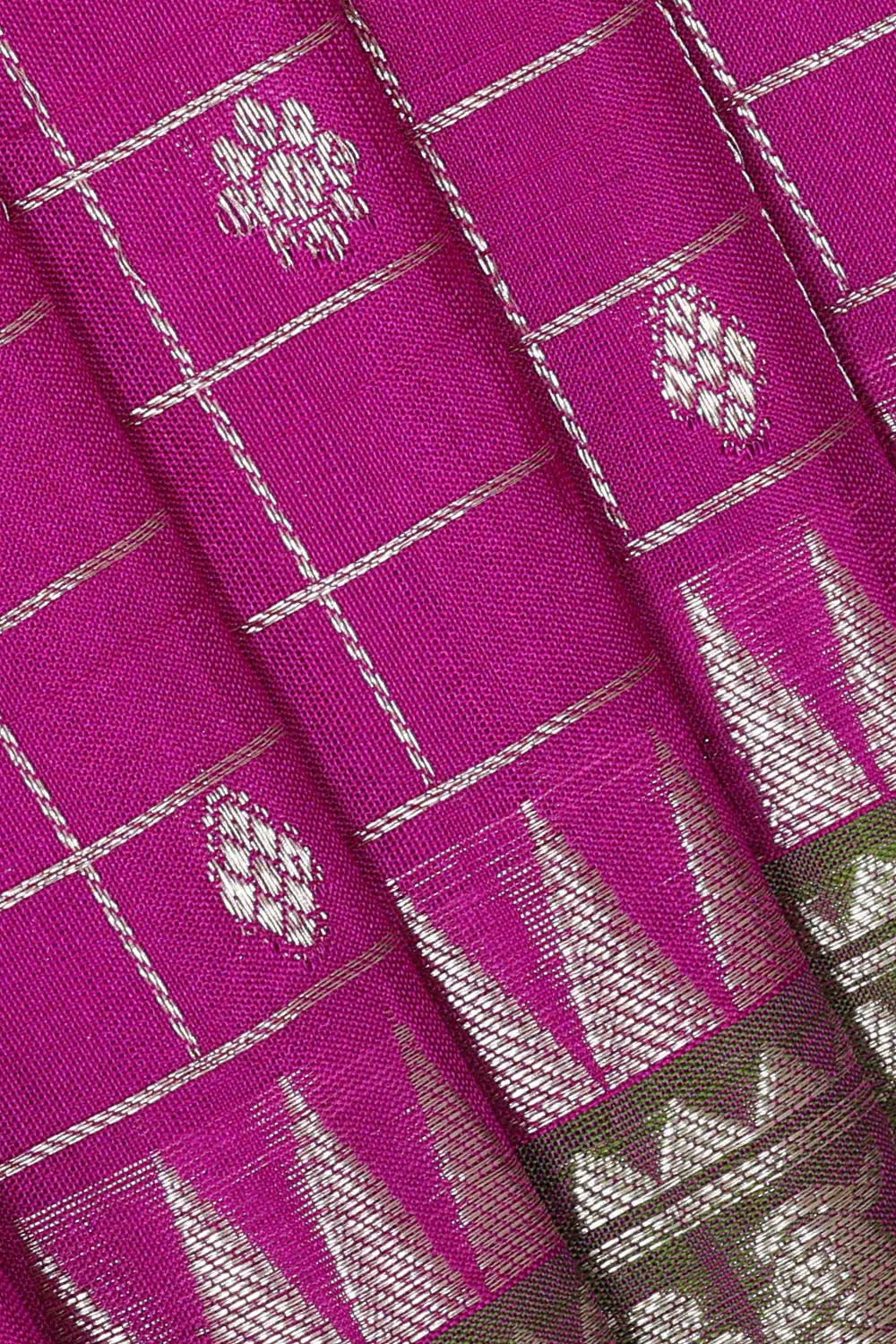 Venkatagiri Silk Magenta Saree