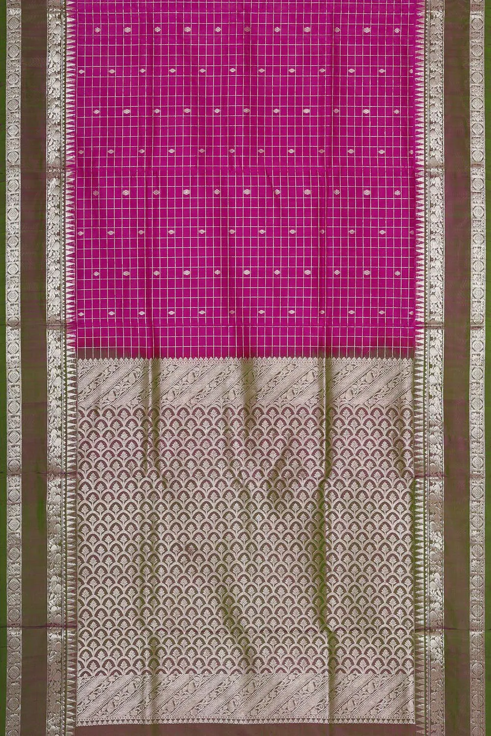 Venkatagiri Silk Magenta Saree