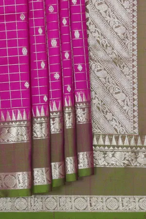 Venkatagiri Silk Magenta Saree